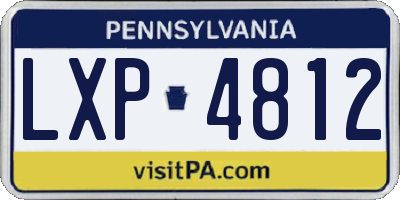 PA license plate LXP4812