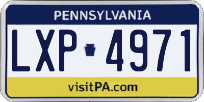 PA license plate LXP4971