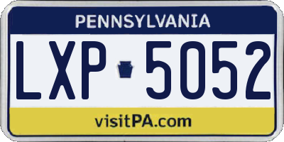 PA license plate LXP5052
