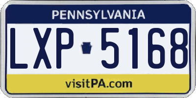 PA license plate LXP5168