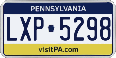 PA license plate LXP5298