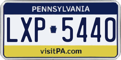 PA license plate LXP5440