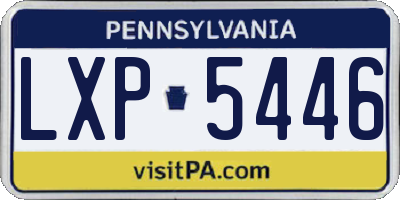 PA license plate LXP5446