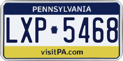 PA license plate LXP5468