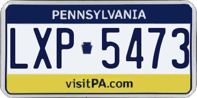 PA license plate LXP5473