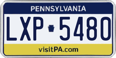 PA license plate LXP5480