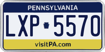 PA license plate LXP5570