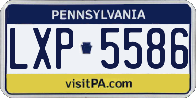 PA license plate LXP5586