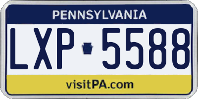 PA license plate LXP5588