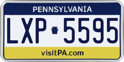 PA license plate LXP5595