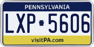 PA license plate LXP5606