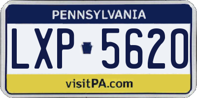 PA license plate LXP5620