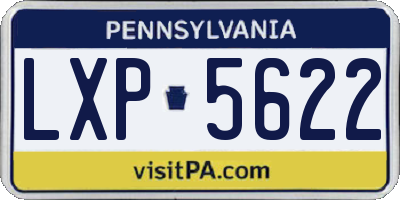 PA license plate LXP5622