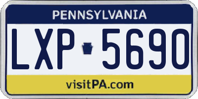 PA license plate LXP5690