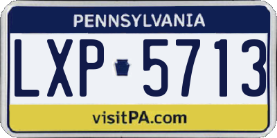 PA license plate LXP5713