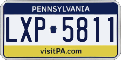 PA license plate LXP5811
