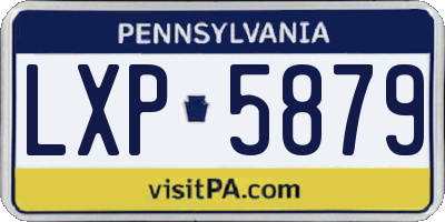 PA license plate LXP5879
