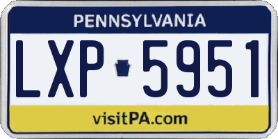 PA license plate LXP5951
