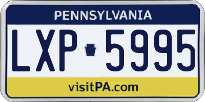 PA license plate LXP5995