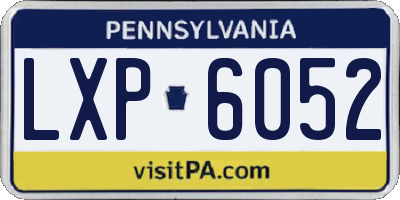 PA license plate LXP6052