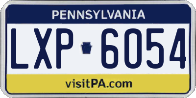 PA license plate LXP6054