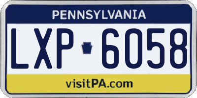 PA license plate LXP6058