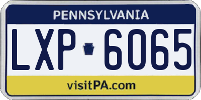 PA license plate LXP6065