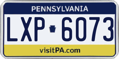 PA license plate LXP6073