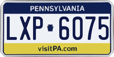PA license plate LXP6075