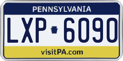 PA license plate LXP6090