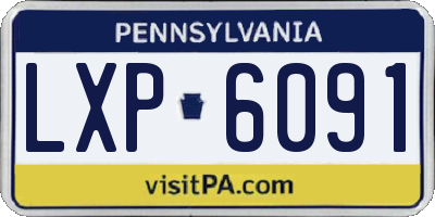 PA license plate LXP6091