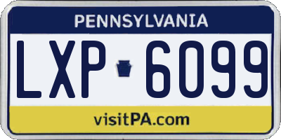PA license plate LXP6099