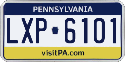 PA license plate LXP6101