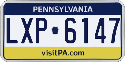 PA license plate LXP6147