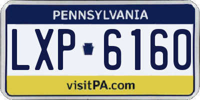 PA license plate LXP6160