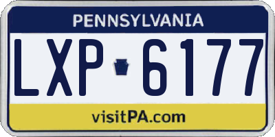 PA license plate LXP6177
