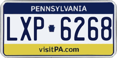 PA license plate LXP6268