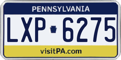 PA license plate LXP6275