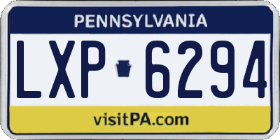 PA license plate LXP6294