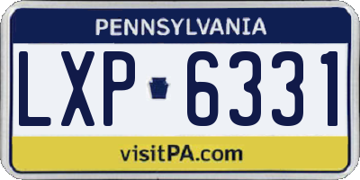 PA license plate LXP6331