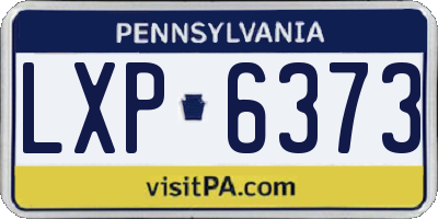 PA license plate LXP6373