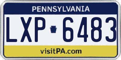 PA license plate LXP6483