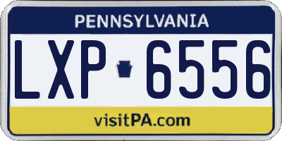 PA license plate LXP6556