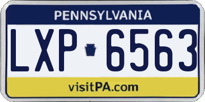 PA license plate LXP6563