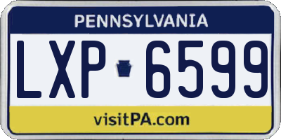 PA license plate LXP6599