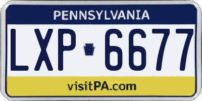 PA license plate LXP6677