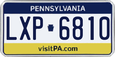 PA license plate LXP6810