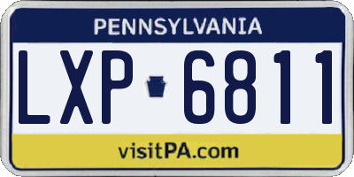 PA license plate LXP6811