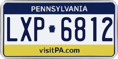PA license plate LXP6812