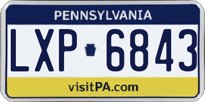 PA license plate LXP6843